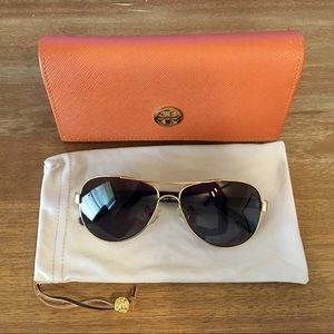Authentic Tory Burch Polarized Aviator Sunglasses